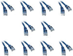 10 Pack, Cat5e Ethernet Patch Cable, Snagless/Molded Boot, 1, Blue (CNE504822)