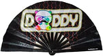 Gay Pride Large Folding Fans, Bamboo Fan 13" with UV Reactive Ink, for LGBTQ Circuit Parties and Raves … (Daddy Panda)