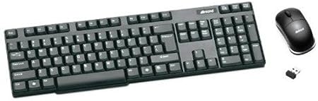 INLAND ProHT 2.4Ghz Wireless Optical Mouse/Keyboard Combo (70119), 104 Keys Keyboard & Optical Mouse for PC Laptop Desktop, Windows 7/8 / 10 / XP/Vista, 2-in-1 USB Receiver, Black