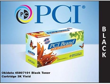 PREMIUM COMPATIBLES INC. PCI Brand Compatible Toner Cartridge Replacement for Okidata 45807101 Black Toner Cartridge 3K Yield