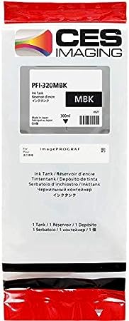 CES Imaging Replacement PFI-320MBK Matte Black 300ml Ink Tank for TM-300 and TM-200 imagePROGRAF in Retail Package