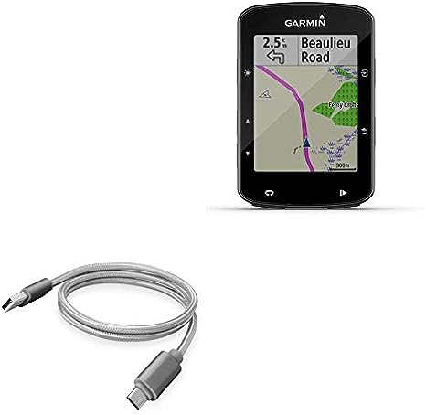 BoxWave Cable Compatible with Garmin Edge 520 Plus (Cable by BoxWave) - Micro USB DuraCable, Braided Micro USB Charging Cable for Garmin Edge 520 Plus - Space Grey