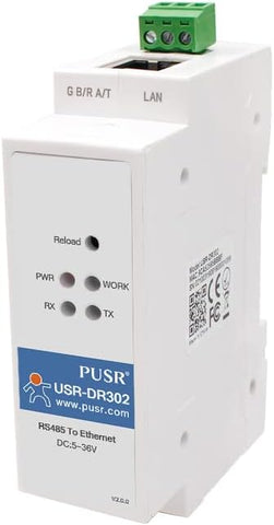 PUSR DR302 Modbus Gateway with Modbus RTU to Modbus TCP RS485 to Ethernet Converter