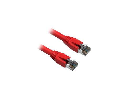 Nippon Labs Cat8 RJ45 5FT Ethernet Patch Internet Network LAN Cable, Indoor/Outdoor, 24AWG Shielded Latest 40Gbps 2000Mhz, Weatherproof S/FTP for Router, PS4, PS5, Xbox, PoE, Switch, Modem (Red)