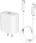 Apple MFi Certified Fast Wall Charger for iPhone 11 12 Pro Max Mini XS/XR/X/SE2/8Plus iPad Pro Airpods 20W Watt USB C Type to Lightning Adapter 5FT Cable Quick Box Samsung Power PD Charging Block Plug