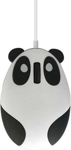 Cute Panda Mouse, Wired Mouse 2.4Ghz Optical Mice for Computer PC Laptop (Wired-White)