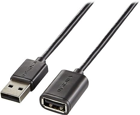 Insignia - 6' USB-A-to-USB-A Extension Cable - Black