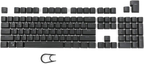 Seiorca 104 PBT Keycap Set Doubleshot Backlit Keycaps for Mechanical Keyboard with Key Puller-Black