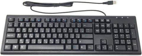 SolidTek Bilingual Farsi English Black USB Wired Computer Keyboard