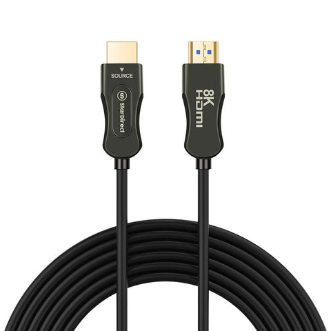 StarLinker HDMI 2.1 Fiber Optic Cable 33FT 8K@60Hz 4K@120Hz Dynamic HDR/eARC/HDCP 2.3 Slim Flexible Suitable for Laptop Monitor RTX 3080 3090 Xbox Series X PS5, 33ft/10m (33Ft)