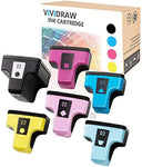 VIVIDRAW Compatible Ink Cartridge Replacement for 02 use with Photosmart D7155 D7160 D7245 D7255 D7363 D7460 3210 3310 C5100 C5180 C6250 C6280 C7280 C7180 C8180 C6180 D7360 8250 C7200 6PACK