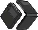 JUST4YOU Slim Fit Designed for Samsung Galaxy Z Flip 4 Hard Case 5G 2022 (Black) CS_HD_GZFP4_BK