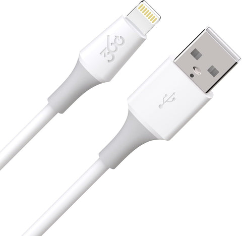 360 Electrical Infuse 6ft Premium Charging Cable Lightning Connector, White, MFi Certified, iPhone Cable Fast Charging, Ipad Charging Cord, Lightning Charger Cables for iPhone