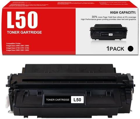 1 Pack Black Compatible L50 50 Toner Cartridge Replacement for Canon ImageClass D660 D661 D680 D760 D761 D780 D860 D861 D880 Printer