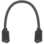 Poyiccot Mini DisplayPort Female to Female Extension Cable 1ft, 8K Mini DP Extender Cord, Mini DisplayPort Extension Cable for Computer Laptop, Not for Thunderbolt