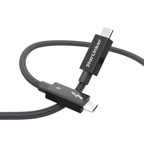 StarLinker Thunderbolt 4 Cable, 9.8Ft(3M) Supports 8K HD Display, 40Gbps Data Transfer, 100W Charging USB C to USB C Cable, Compatible with Thunderbolt 4, Thunderbolt 3, USB-C, and USB4 Devices 9.8Ft