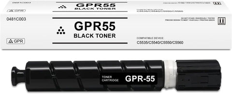 GPR-55 Black Toner Cartridge Compatible for Canon GPR55 GPR-55BK 0481C003AA for ImageRunner Advance C5535i C5540i C5550i C5560i Printer