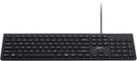 Monoprice Low-Profile Spill-Resistant Silent Keyboard – Membrane Water-Resistant Coating 10 Million Keystrokes - Workstream Collection