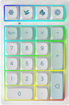 YUNZII YZ21 Hot Swappable Mechanical Numeric Keypad, RGB 21 Keys Wired Mini Numpad Gaming Keypad (Gateron Yellow Switch, Mint)