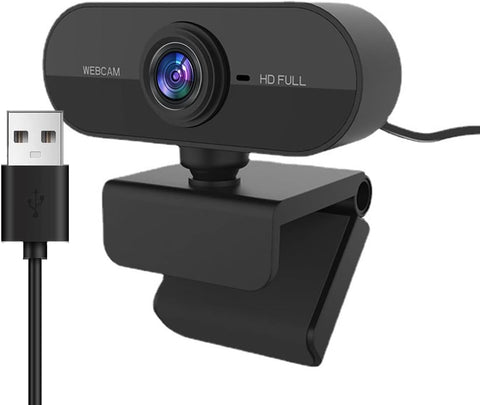 ciciglow HD Webcam with Microphone, 2K Auto Focusing Mini PC Computer Web Kamera, Plug and Play USB Camera for YouTube,Skype Video Calling