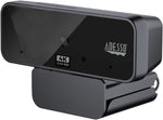 Adesso Cybertrack H6 4K Ultra HD USB Webcam with Built-in Dual Microphone & Privacy Shutter Cover, Black