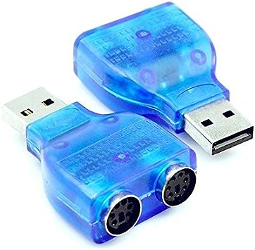 SANOXY PS2 Keyboard to USB Adapter (Blue Dual PS2)