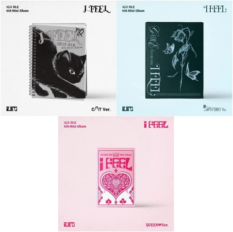 (G) I-DLE - I Feel (6th Mini Album) CD+Pre-Order Benefit+Folded Poster (Cat ver. / CD Only, No Poster)
