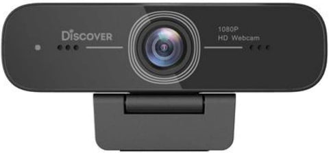 Discover HD100 Webcam for Professionals | HD 1080P, 30fps | Built-in Microphones | Wide Angle View | Tripod Compatible