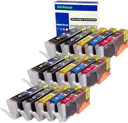 INK4WORK Compatible Ink Cartridge Replacement for Canon PGI-250XL PGI250 XL CLI-251XL CLI251 XL PIXMA IP7220 iP8720 iX6820 MG5420 MG5422 MG5520 MG5522 MG6320 MG7120 MX722 MX922 (15-Pack)