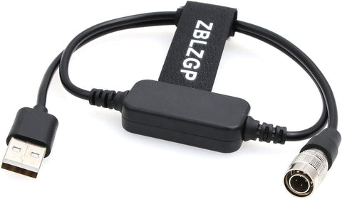 ZBLZGP Hiorse-USB-Zoom-Cable 4 Pin Hirose Male to USB Power Cable for Zoom F4 F8|Sound Devices 688 633|Zaxcom