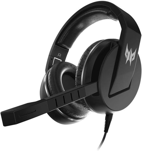 Acer Predator Galea 311 True Harmony Sound Gaming Headset: 50mm Drivers - Rotatable Omni-Directional Mic with On-Cable Controls - Black, NP.HDS11.00B