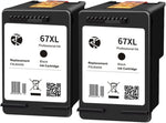 KONGTENBUY 67 Ink Cartridges Black Combo Pack Remanufacturing Compatibility for 67xl Printer Ink Envy 6055 6000 6055e 6455e 6458 DeskJet 2755 4155 4155e 2752e 2700 2755e 4100 6400.