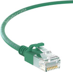 InstallerParts Ethernet Cable CAT6A Slim Cable UTP Booted 20 FT (5 Pack) - Green - Professional Series - 10Gigabit/Sec Network/High Speed Internet Cable, 550MHZ, 28AWG