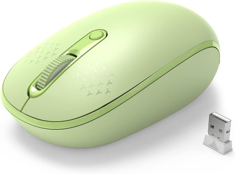 Trueque Wireless Mouse, 2.4G Noiseless Mouse with USB Receiver- Portable Computer Mice, 3-Level DPI Cordless Mouse for PC, Tablet, Laptop, Notebook with Windows (Light Green)