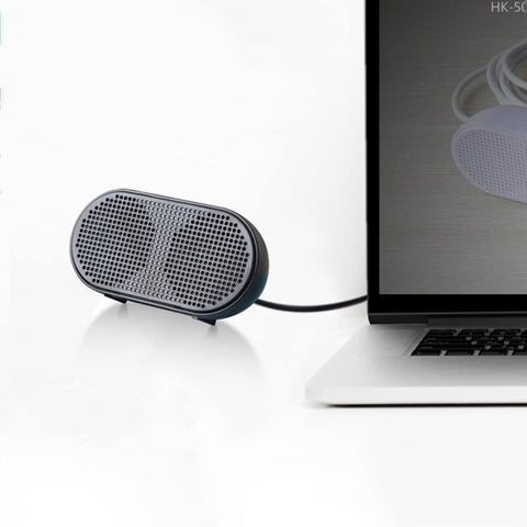 USB Wired Speaker,Heavy Bass Music Speaker,Mini Portable Speaker with Builtin Dual Speakers,for Desktop Computer,Notebook,Integrated Power Supply&Audio Cable