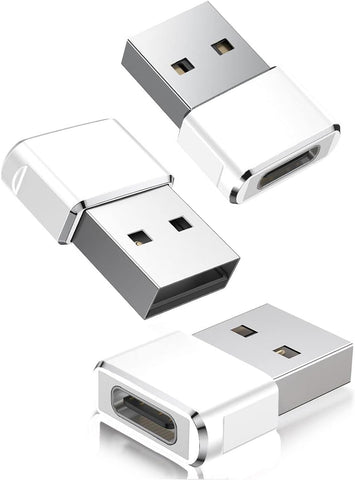 BASESAILOR USB to USB C Adapter 3 Pack,White