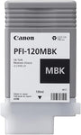 Canon PFI-120MBK Pigment Matte Black Ink Tank 130ml in Retail Packaging