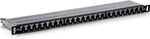 TRENDnet 24-Port CAT6A Shielded Half-U Patch Panel, 10G Ready, Half The Height of Standard 1U Patch Panels, Metal Rackmount Housing, CAT5e,Cat6,Cat6A Compatible, Cable Management, Black, TC-P24C6AHS