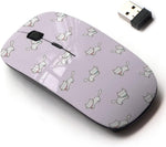 2.4G Wireless Mouse with Cute Pattern Design for All Laptops and Desktops with Nano Receiver - Cartoon Pink cat