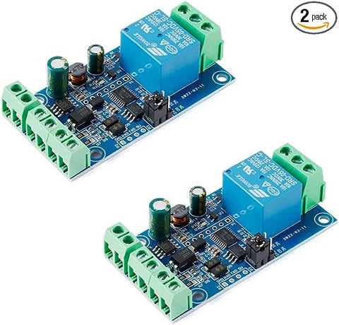 JESSINIE 2Pcs 1 Channel Switch Relay Module Modbus Rtu Switching Input Output Relays Board with Anti-Reverse Connection Protection RS485 TTL Communication