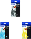 Epson T822 DURABrite Ultra Ink High Capacity Black Cartridge & T822 DURABrite Ultra Ink High Capacity Cyan Cartridge & T822 DURABrite Ultra Ink High Capacity Yellow Cartridge