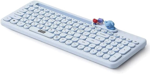 BT21 Little Buddy Multi Pairing Wireless Retro Computer Keyboards, Membrane 102 Key Design Keyboard (KOYA)