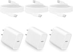 iPhone Charger Fast Charging [Apple MFi Certified] 3 Pack 20W PD Type C Wall Charger Block with 6FT USB C to Lightning Cable Cord for 14/14 Plus/14 Pro/14 Pro Max/13/12/11/X/XR/XS/8, iPad, AirPods Pro