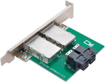 Cablecc Dual Ports Mini SAS SFF-8088 to Internal SAS HD SFF-8643 PCBA Female Adapter with Low Profile Bracket