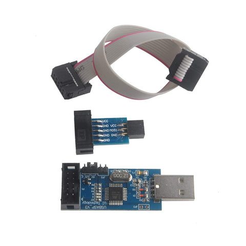 Geekstory for ATMEL 51 AVR USB ISP ASP Microcontroller Programmer Downloader with Cable + 10Pin to 6Pin Adapter Board for Ender 3 or Ender 3 Pro