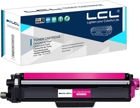 LCL Compatible Toner Cartridge Replacement for Brother TN227 TN223 TN-227 TN-223 TN227M TN223M TN-227M 2300 Pages HL-L3210CW HL-L3230CDW HL-L3270CDW HL-L3290CDW MFC-L3710CW (1-Pack Magenta)