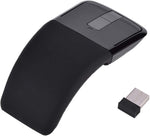143 USB Foldable Wireless Touch Mouse, Arc Touch Mouse Mice with USB Receiver for PC / Laptop / Smart TV, Stylish Appearance(Black)