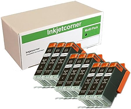 Inkjetcorner Compatible Ink Cartridge Replacement for PGI-250BK PGI 250XL for use with iX6820 MG5520 MG5522 MG5620 MG6620 MX922 (Big Black, 9-Pack)