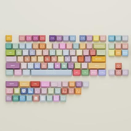 ILYCHEEGAMI PBT Material XDA Candy keycap Set 5-Side Dye Sublimation Universal Mechanical Keyboard keycaps Compatible with Cherry MX switches,Gateron,Kailh TTC JWK and Clones-Gummy Bear