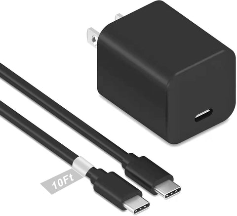 10Ft 20W New HD 8/10 Tablet Fast Charger with 10Ft USB-C Cable Compatible for All-New Fire HD 8/8Plus 10/10Plus Kids/KidsPro(2020-2022 Release), Paperwhite-2021,New Fire 7/kids-2022